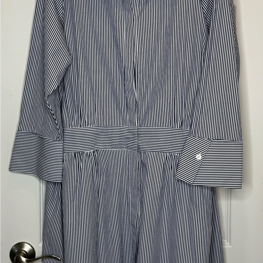Gretchen Scott Designs Navy and White Striped Dress